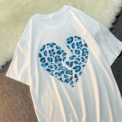 Printing T-shirt Summer Short-Sleeved Round O-Neck Mens Fashion Loose Cotton All-match Style INS Lovers Student BF
