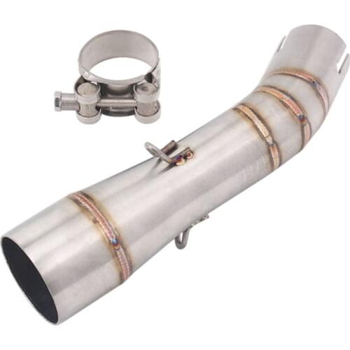 Slip on Motorcycle Exhaust Muffler Modified Escape Mid Connection Stainless Steel Middle Link pipe For Benelli 502C