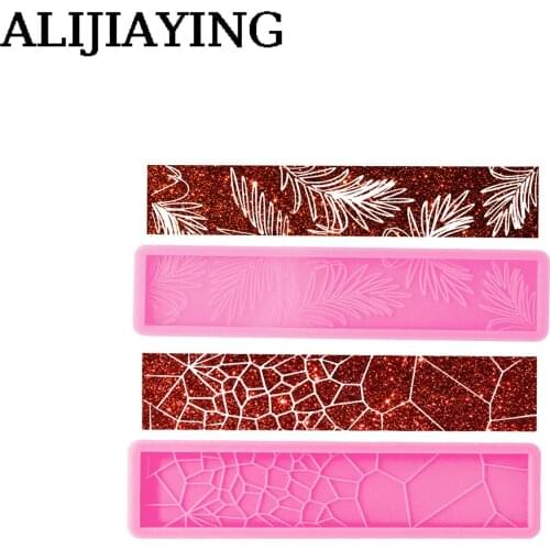 DY0527 Glossy Craft DIY Resin Liquid Silicone Mold Rectangle Bookmarks Molds for DIY Pendant Charms Making Jewelry