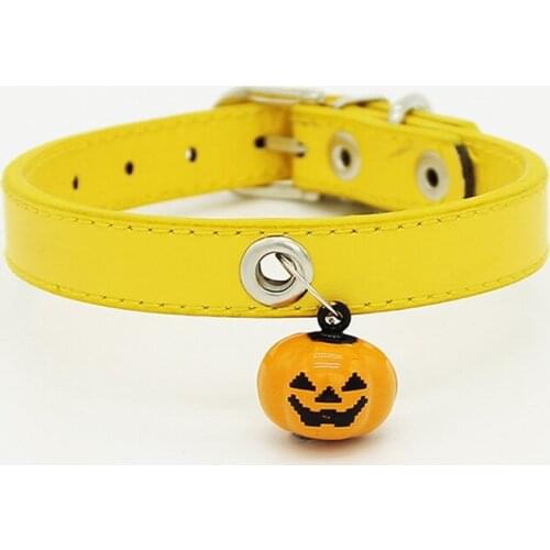 Hot Sale Things For Dogs Small Dog Collar For Cats Halloween Leather Collar Chapa Perro Strap Kitten Chihuahua Accessories