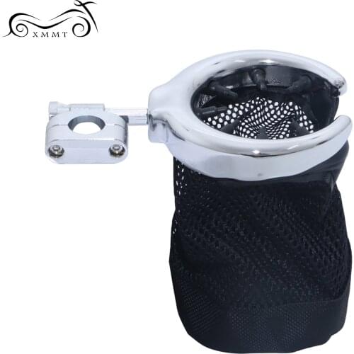 Chrome Guard Crash Bar Cup Holder Metal Drink Basket For Suzuki Boulevard C50 Volusia 800 C90 M109R C109 Marauder 800 M50