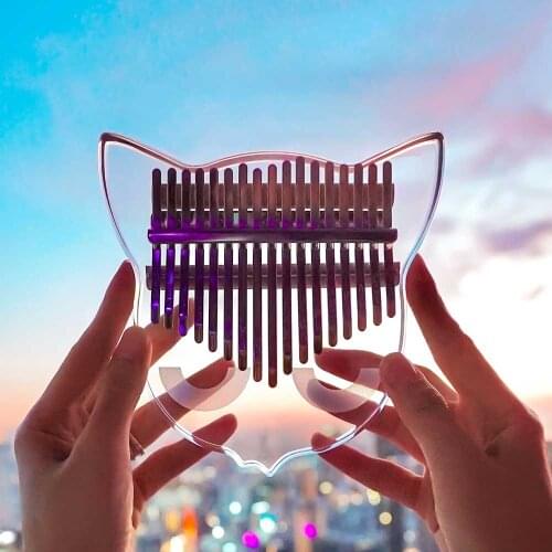Kalimba 17 Keys Acrylic Exclusive Design Light Surface Thumb Pianos Climba Musical Instrument Finger Piano