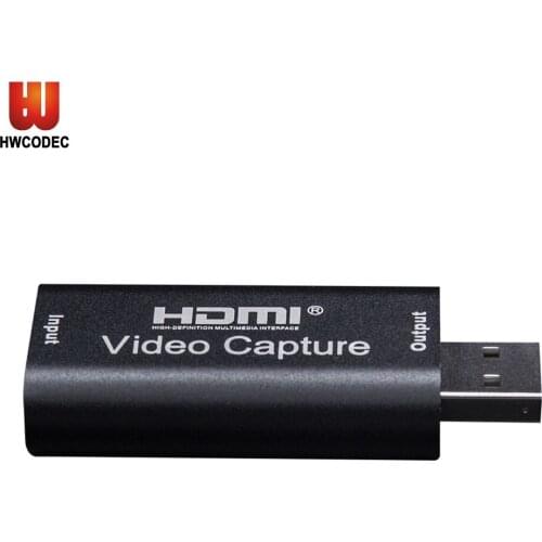 HWCODEC USB 2.0 4K Video Capture Card HDMI Capture Card Game Capture Card Capture Device for Windows Linux MacOS