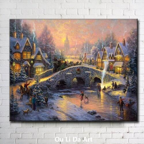 Classical Thomas house girl sown landscape canvas printings oil painting printed on canvas home wall art decoration pictures
