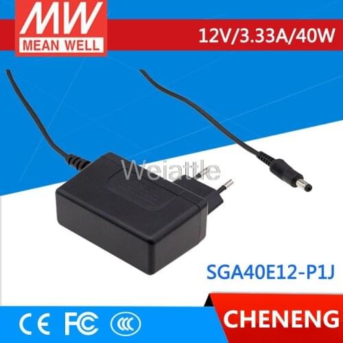 MEAN WELL original SGA40E12-P1J 12V 3.33A meanwell SGA40E 12V 40W AC-DC High Reliability Slim Wall-mounted Adaptor