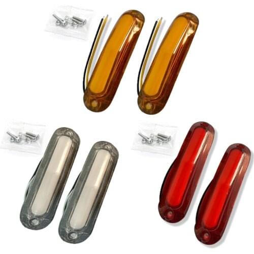 2Pcs 6 LED Truck Light Car Truck Trailer LED Side Marker Light Trailer Light Rear Side Lamp Indicator Lamp 12/24V