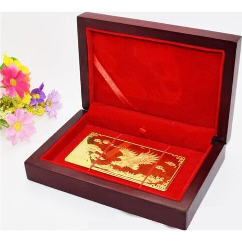 50/100g gold bar collection box solid wood baking paint