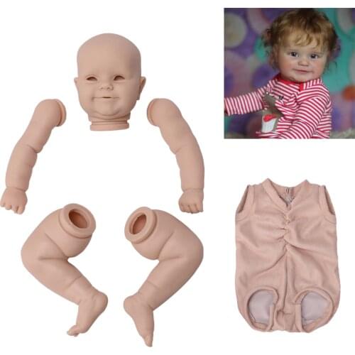 20Inch 51CM Reborn Doll Maddie Blank Kit Realistic Newborn Fabric Body DIY Reborn Bebe Parts Unpainted Kit