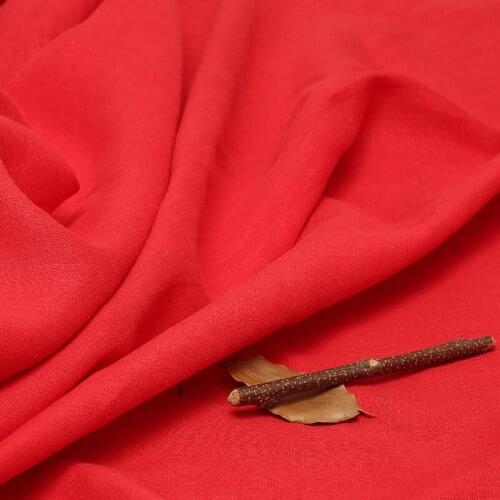 High Grade Clothing Ramie Fabric for designer diy,red for patchwork