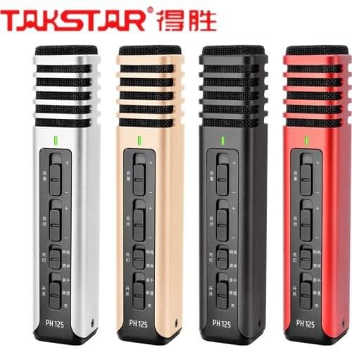 Takstar PH 125 live broadcast/Karaoke microphone suitable for smartphone and tablet PC, compatible with Android & iOS system
