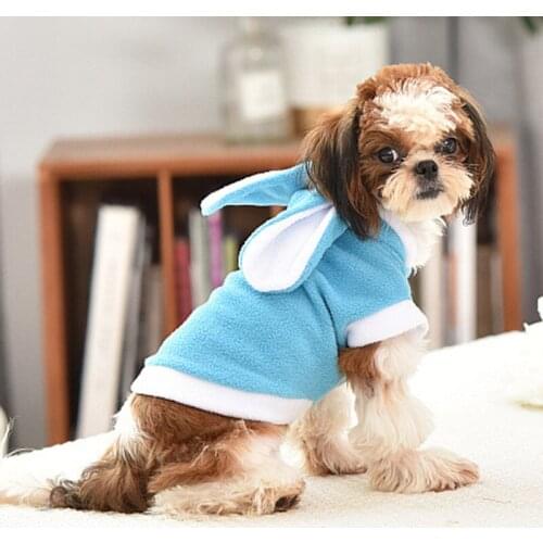 Fashion Cute Rabbit Dog Cotton Clothes Winter Hoodies Teddy Cat Small Dog Pet Kawaii Clothes Puppy Dog Winter Coat Jacket