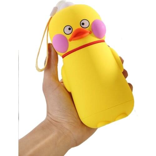 Cartoon Ornaments Cute Duck Unique Gift Water Bottle Sports Water Bottel Decoration Coffee Tea Office Bottle Glass Drinkware