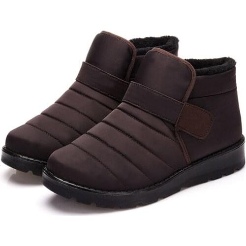 2019 new snow Women boots waterproof winter boots women shoes solid shoes woman keep warm plush winter Large code botas mujer