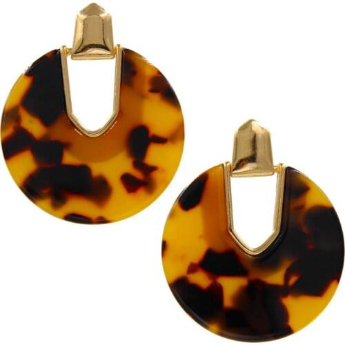 Wholesale 6 Pair Lot YJX Didi Gold Statement Earrings Round Disk Drop Dangle Stunning 2019 Design Jewelry