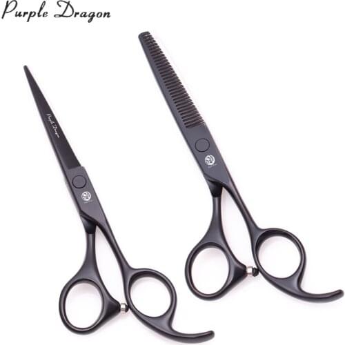 Hairdresser Scissors 5.5" Japan Steel Purple Dragon Black Thinning Shears Hair Cutting Scissors Professional Hair Scissors Z1008