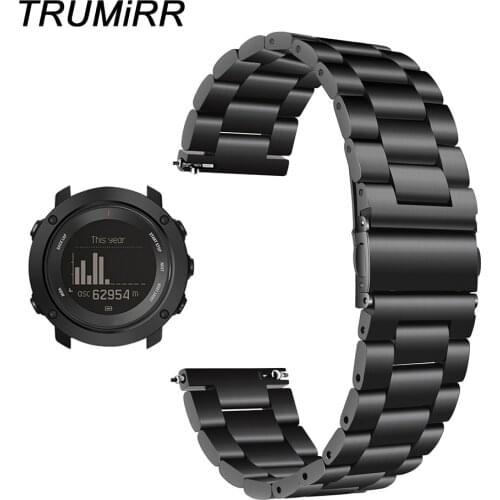 Quick Release Stainless Steel Watchband + Link Remover for Suunto 9 / Ambit 3 Vertical / Spartan Sport HR Watch Band Wrist Strap