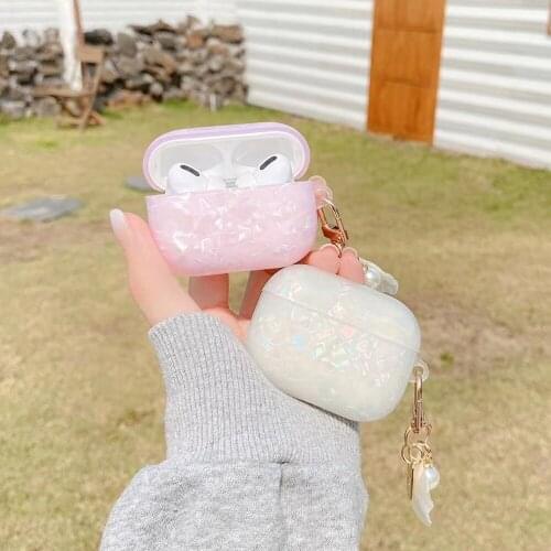 Luxury Dreamy Case for Apple Airpods 1 2 3 Case for AirPods Pro Case with Bracelet Keychain TWS Bluetooth Earphone Headphone Box