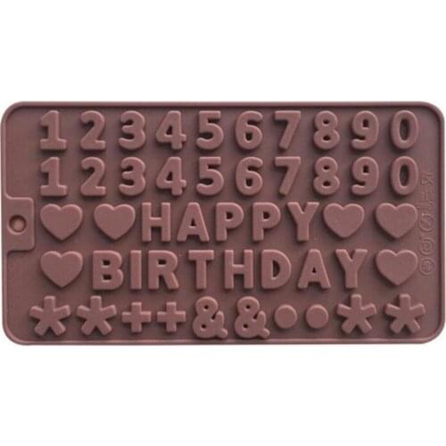 Heart Letters Arabic Numbers DIY Silicone Chocolate Mold For Baking Cake Decorating Tools Fondant Bakeware Moulds