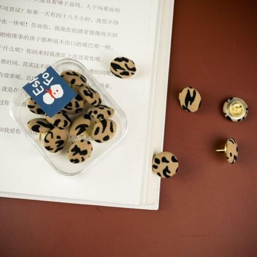 Leopard grain Push Pins Thumb Thumbtack Board Pins Drawing Photo Wall Studs Office School Supplies 20pc