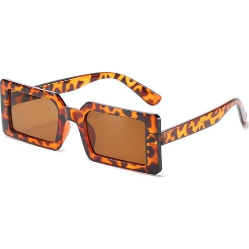 Brand Design Green Rectangle Sunglasses Women Vintage Rectangular Frame Fashion Wide Sun Glasses Female Sun Glasses for Women