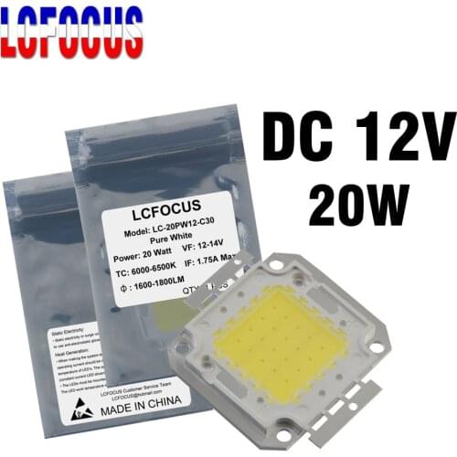 DC 12V High Power LED Chip 1W 3W 5W 10W 20W 30W 50W 100W Warm White SMD COB Diode For 1 3 10 20 30 50 100 W Watt Light Beads