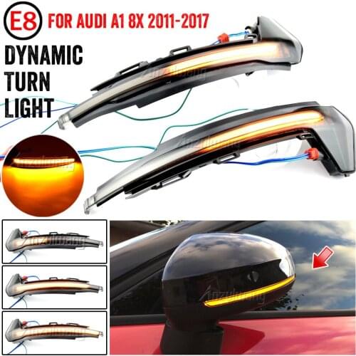 For Audi A1 8X 2011-2017 LED Dynamic Turn Signal Light Side Wing Rearview Mirror Sequential Indicator Lamp Blinker Yellow Blue