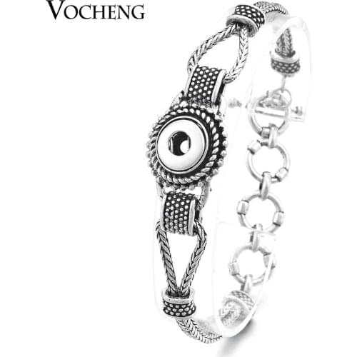 Vocheng Petite 12mm Interchangeable Toggle-clasps Snap Button Charm Bracelet NN-453