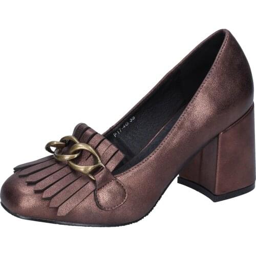 FRANCESCO Milan loafers women synthetic leather bronze