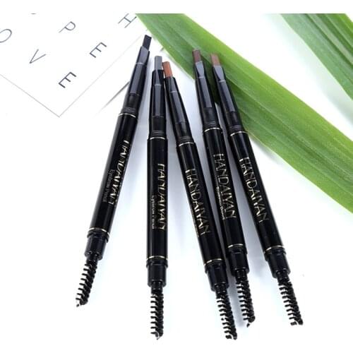 1 PC Waterproof Double-ended Eyebrow Pencil Eye Brow Enhancer Makeup Brush Long Lasting Easy To Wear Natural TSLM2