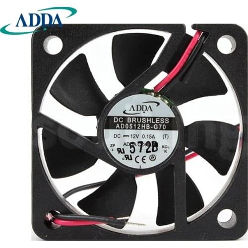 1pcs AD0512HB-G70 12V 0.15A 5010 50*50*10mm 50mm 5200RPM 11CFM power supply cooling fan