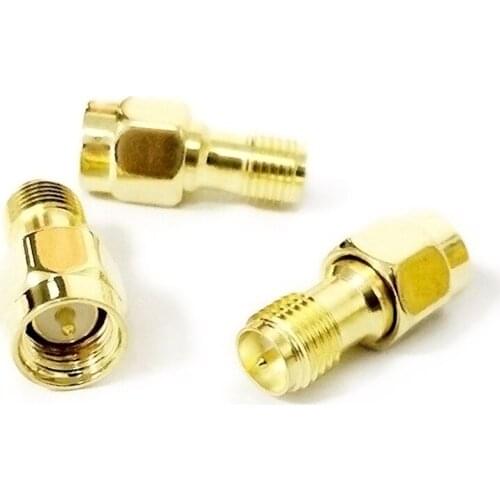 1pc SMA male plug to RP-SMA female jack RF coaxial connector direct gold-plated adapter new wholesale