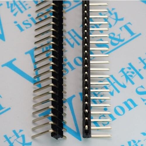 10pcs 1x 40 Pin 2.54 mm Right Angle Single Row Pin Header Male 90 degrees Needle Connector