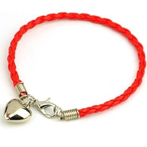 10pcs 5 Colors Unisex Woven Cord Bracelet for Women Men with Alloy Lobster Claw Clasps 180mm