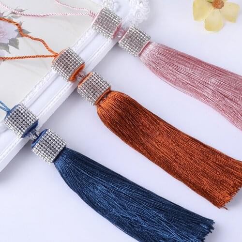 10Pcs/lot Crystal Beads Cord Tassel Fringe Curtain Accessories DIY Sewing Cushion Valance Tablecloth Flag Decor Key Tassels