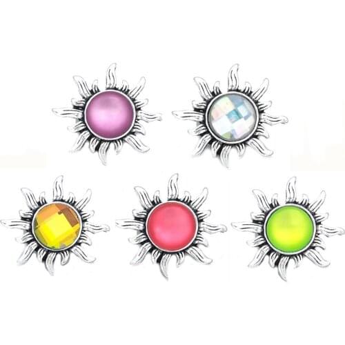 10pcs/lot New High Quality 18mm Metal Snap Button Jewelry Colorful Snap Buttons Fit Snap Bracelet for Women Snaps Jewelry