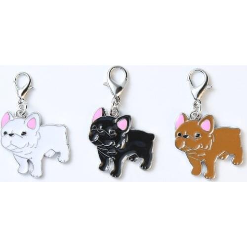 10pcs/lot Zinc Alloy Charms Lovely animals For DIY Fashion Drop Earrings Jewelry Making Accessories pet dog Bulldog Pendants