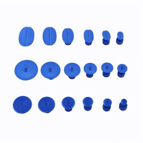 18 Pcs Purple Car Body Paintless Dent Hail Repair Tool Plastic Glue Puller Tabs Pad Automobile Repair Tools Set