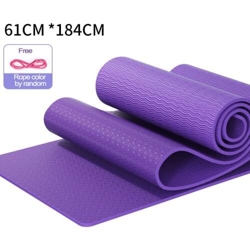 184x61mm TPE Double Layer No-slip 6mm Yoga Mat Kneepad Exercise Sport Mat for Fitness and Pilates Gym Home Tasteless Pad X143A
