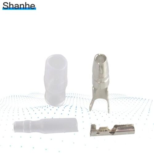 200pcs 4mm Bullet Crimp Terminal Wire Connectors 50 female + 50 male +50 case + 50 case