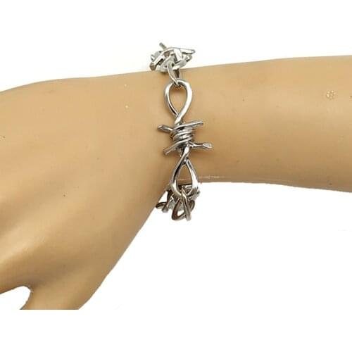 2019 New Handmade Unisex Chain Thorns Spur Bracelet Heavy Duty Bracelet