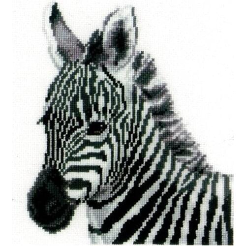 2021 Drop Shipping Embroidery Zebra Cross Stitch Pattern Animal with 100% Cotton Flosses & Free Shipping for Wall Decor & Gifts