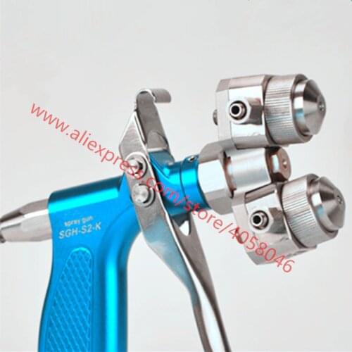 Double nozzle Spray Gun D2-SK Nano-plating gun paint Chrome, nickel, sand nickel, gold, silver, copper and various color