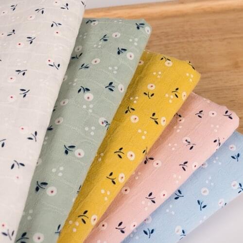 Cotton Fabric 100% Princess Kids Sewing Dress Clothing Black White Green Brocade Pastoral Flower Carving Cartoon Anime Printed