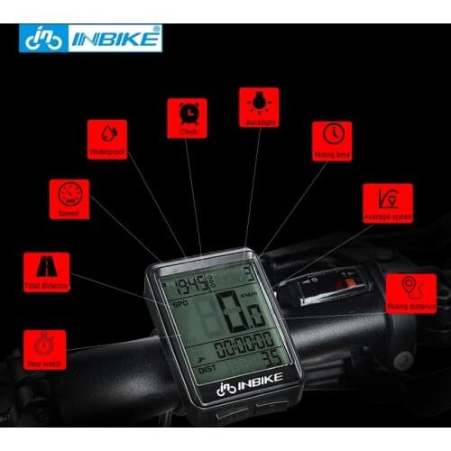 INBIKE Bicycle Speedometer Cycling Watch Waterproof Stopwatch Computer Wireless LED Digital Rate Mountain Road Cycling Odometer