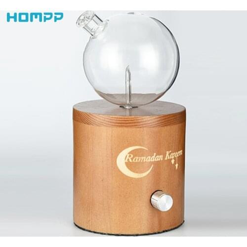 20ML Oil Diffuser, Higher Atomizing and Diffusing Efficiency Bamboo Base Glass Nebulizing Essential Oil Diffuser Aromatherapy