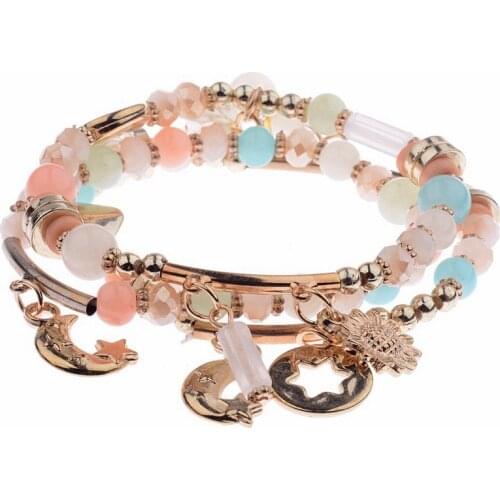 2020 Boho Fashion Womens Bracelets Set 3Pcs/Lot Spring Summer High Quality Charm Beads Women Bracelets Jewelry