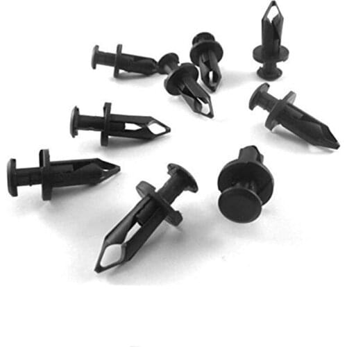100pcs Universal Bumper Clips Trim Screws Kit Push Pin Fastener Clips Black
