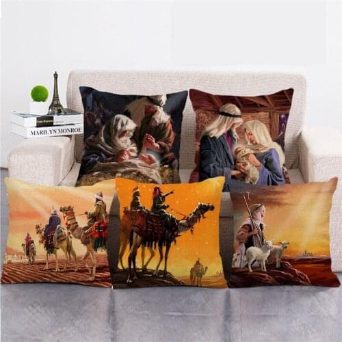 Wholesale 45cm*45cm Exotic portrait Linen/Cotton Throw Pillow Covers Couch Cushion Cover Home Decor Pillowcase