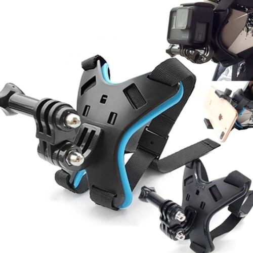 Helmet Chin Holder Full Face Mount For GoPro Hero 9 8 7 6 5 Xiaomi Yi SJCAM Eken Action Motorcycle Helmet Chin Stand F3710