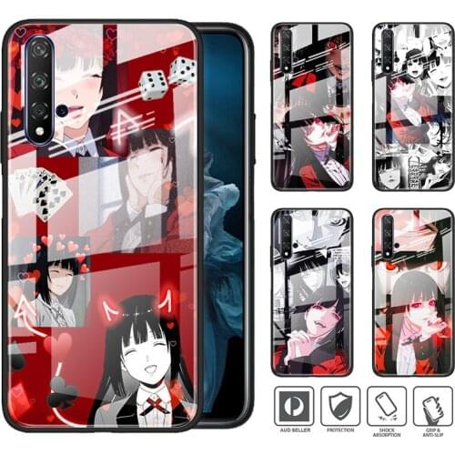 Tempered Glass Hot New Shell Luxury Cover Anime KAKEGURUI For Honor 30 20 10 9X 8X Pro Plus Lite Phone Case